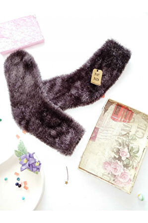 2 ÇİFT TÜYLÜ KIŞLIK TERMAL PATİK DİKİŞSİZ ÇORAP ERKEK KADIN EV-PARTİ ÇORABI GÜLKURUSU FÜME 36-41.