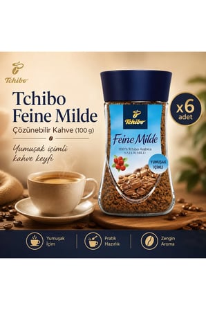Tchibo Feine Milde Çözünebilir Kahve 100 g x6 Adet