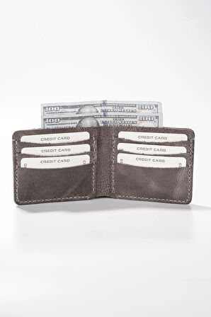 Zeus El Yapımı Hakiki Deri Para Bölmeli Kartlık Unisex Kadın Erkek Cüzdan