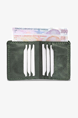 Ares El Yapımı Hakiki Deri Para Bölmeli Kartlık Unisex Kadın Erkek Cüzdan