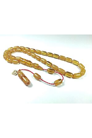 İskeçeli Cemil Usta İşi İmzalı Sıkma Kehribar Sertifikalı No 3849