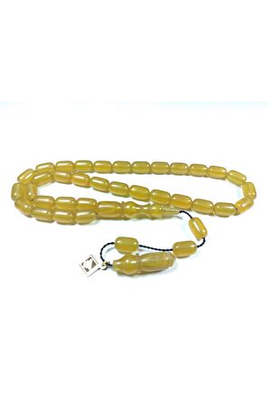 İskeçeli Cemil Usta İşi İmzalı Sıkma Kehribar Sertifikalı No 3848