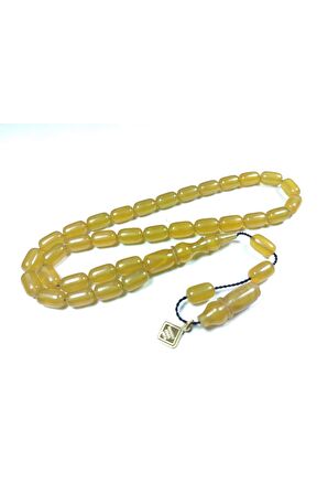 İskeçeli Cemil Usta İşi İmzalı Sıkma Kehribar Sertifikalı No 3848