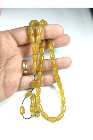 İskeçeli Cemil Usta İşi İmzalı Sıkma Kehribar Sertifikalı No 3848