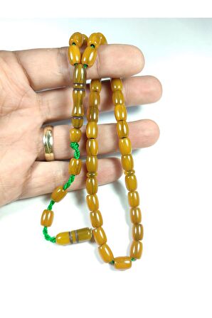 Hayyani Usta İşi İmzalı Mühürlü Sıkma Kehribar Sertifikalı No 3829