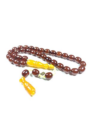 Muhammed Dabbas Usta İmzalı (İmzası Gümüştür) Sıkma Kehribar Sertifikalı 3741