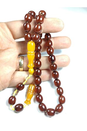 Muhammed Dabbas Usta İmzalı (İmzası Gümüştür) Sıkma Kehribar Sertifikalı 3741