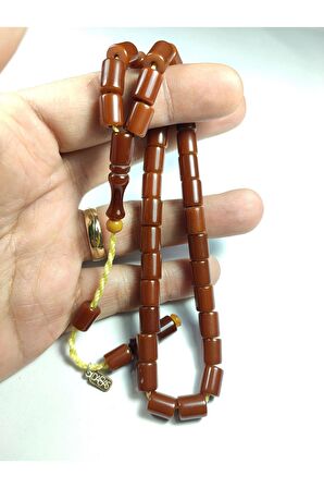 Muhammed Dabbas Usta İmzalı (İmzası Gümüştür) Sıkma Kehribar Sertifikalı 3734