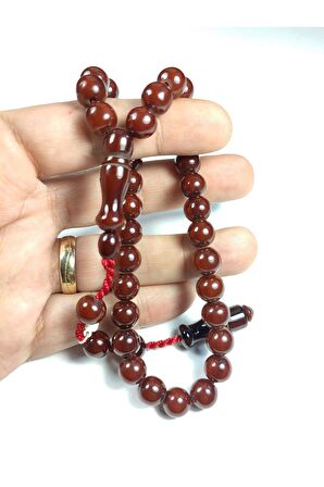 Muhammed Dabbas Usta İmzalı (İmzası Gümüştür) Sıkma Kehribar Sertifikalı 3727