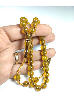 Muhammed Dabbas Usta İmzalı (İmzası Gümüştür) Sıkma Kehribar Sertifikalı 3726