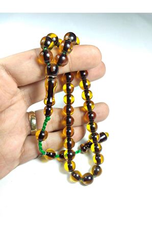 Muhammed Dabbas Usta İmzalı (İmzası Gümüştür) Sıkma Kehribar Sertifikalı 3724