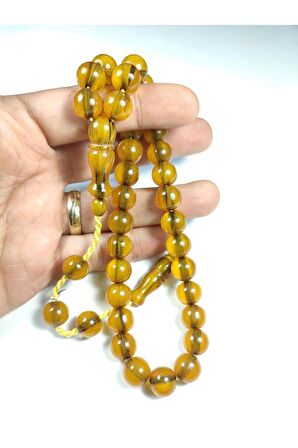 Muhammed Dabbas Usta İmzalı (İmzası Gümüştür) Sıkma Kehribar Sertifikalı 3723