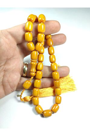 Ebu Zeyn Usta İmzalı Mühürlü Sıkma Kehribar Sertifikalı No 3706