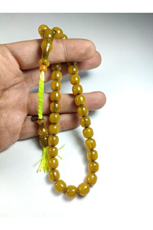 Muhammed Dabbas Usta İşi (İmzası Gümüştür) İmzalı Sıkma Kehribar Sertifikalı 3600