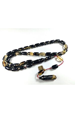 İmzalı İnci Siyahı Sıkma Kehribar Sertifikalı 3559