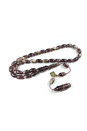 Hakan Kaya Usta İşi İmzalı İnci Siyahı Sıkma Kehribar Sertifikalı 3560