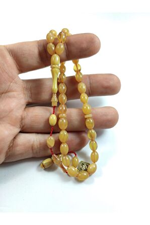 Halil Hilmi Usta İşi İmzalı 0.6 mm Delim Bilek Boy Sıkma Kehribar Sertifikalı 3528