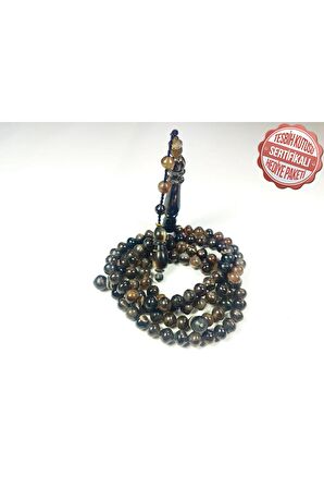 Junaid Hasan Usta Işi Imzalı Mühürlü Bizon Boynuzu Namaz Tesbihi Sertifikalı 3394