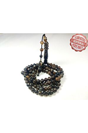 Junaid Hasan Usta Işi Imzalı Mühürlü Bizon Boynuzu Namaz Tesbihi Sertifikalı 3394