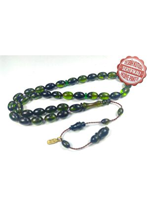 Mesut Elma Usta İşi İmzalı Mühürlü Sıkma Kehribar Sertifikalı 3412