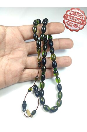 Mesut Elma Usta İşi İmzalı Mühürlü Sıkma Kehribar Sertifikalı 3412