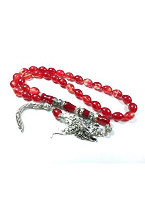 Kurt Başlı Alman Gümüş Püsküllü Gümüş Nakkaş Imame Alman Zar Sertifikalı 3372