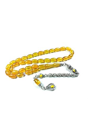 Alman Gümüş Püskül Kombinli Sıkma Kehribar Sertifikalı No 3333