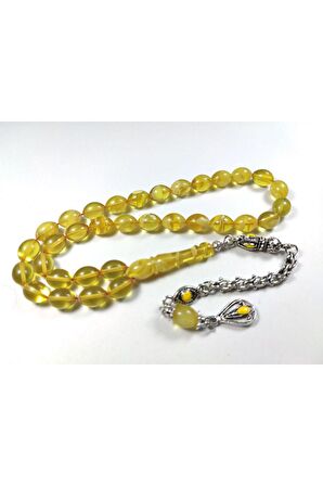 Alman Gümüş Püskül Kombinli Sıkma Kehribar Sertifikalı No 3323