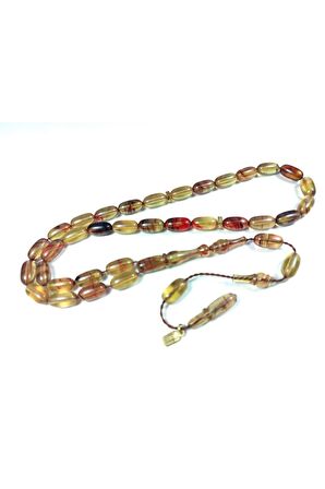 Ayhan Turan Usta Işi Imzalı 0.6 Mm Şeffaf Delim Sıkma Kehribar Sertifikalı No 3247