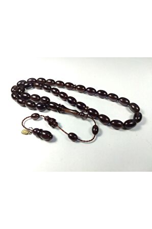 Ayhan Turan Usta Işi Imzalı 0.6 Mm Şeffaf Delim Inci Siyahı Sıkma Kehribar Sertifikalı