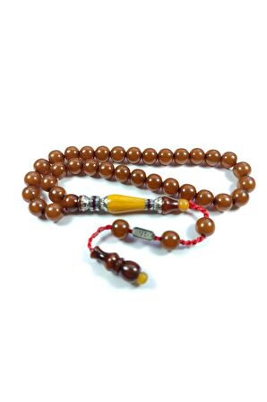 Ebu Zeyn Usta Işi Imzalı 925 Ayar Nakkaş Imame Sıkma Kehribar Sertifikalı