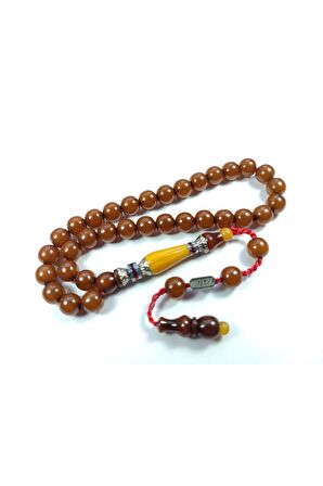 Ebu Zeyn Usta Işi Imzalı 925 Ayar Nakkaş Imame Sıkma Kehribar Sertifikalı