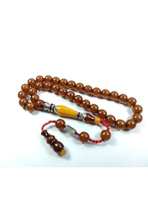 Ebu Zeyn Usta Işi Imzalı 925 Ayar Nakkaş Imame Sıkma Kehribar Sertifikalı