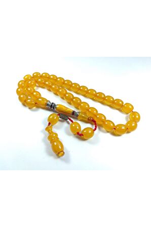 Ebu Zeyn Usta Işi Imzalı 925 Ayar Nakkaş Imame Sıkma Kehribar Sertifikalı