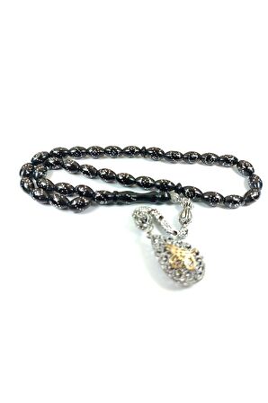 Alman Gümüş Püskül Kombinli 925 Ayar Gümüş Çakım Yusur (DENİZ MERCANI) Sertifikalı