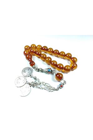 3 Dallı Alman Gümüş Püskül Kombinli Maskot Sıkma Kehribar Sertifikalı 3127