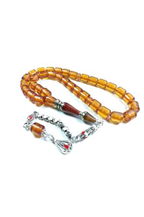 Alman Gümüş Püskül Kombinli Gümüş Nakkaş Imame Sıkma Kehribar Sertifikalı