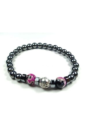 Hematit ve Doğal Taş Kombinli Bileklik Model No:467