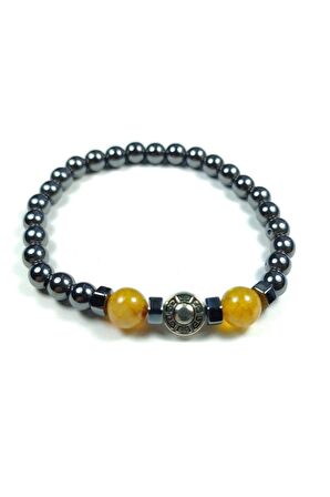 Hematit ve Doğal Taş Kombinli Bileklik Model No:459