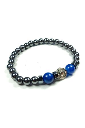 Hematit ve Doğal Taş Kombinli Bileklik Model No:457