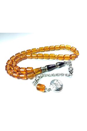 Alman Gümüş Püsküllü Imame Gümüş Nakkaş Sıkma Kehribar Sertifikalı