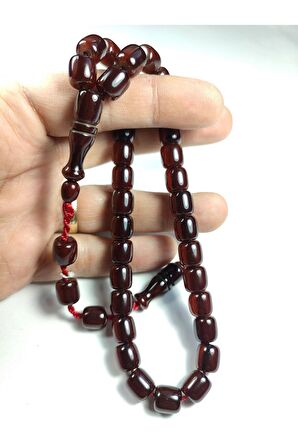 Muhammed Dabbas Usta Imzalı (İMZASI GÜMÜŞTÜR) Sıkma Kehribar Sertifikalı No 3738
