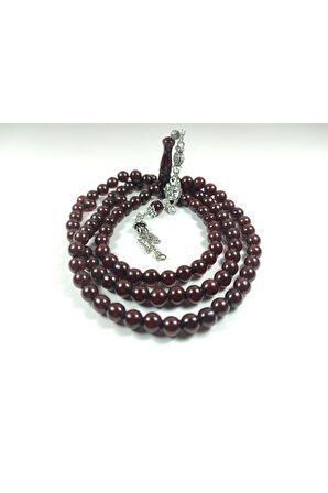 Kurt Başlı Alman Gümüş Püskül Kombinli Sıkma Kehribar No 2768