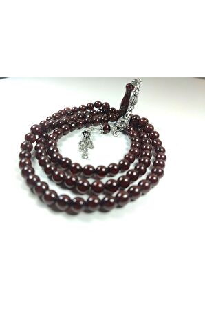 Kurt Başlı Alman Gümüş Püskül Kombinli Sıkma Kehribar No 2768