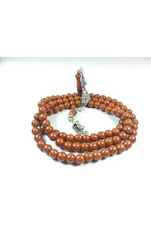 Kurt Başlı Alman Gümüş Püskül Kombinli Sıkma Kehribar No 2767