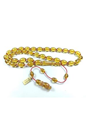 Mustafa Eyüpoğlu Usta Işi Imzalı Mühürlü Sıkma Kehribar Sertifikalı No 2652