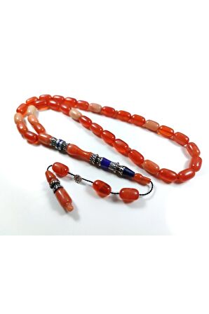 Şükrü Baba Usta Işi Imzalı Imame Hitame Gümüş Nakkaş Sıkma Kehribar Sertifikalı