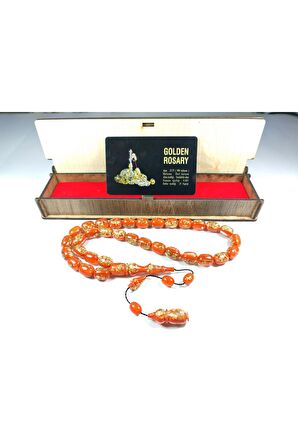 Uluslar Arası Sertifikalı 24k Yoğun Altın Parçacıklı Özel Kutulu Ateş-i Kehribar Sertifikalı