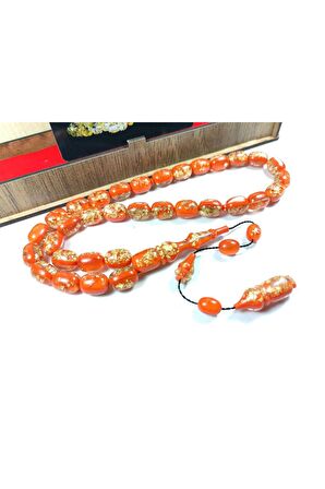 Uluslar Arası Sertifikalı 24k Yoğun Altın Parçacıklı Özel Kutulu Ateş-i Kehribar Sertifikalı