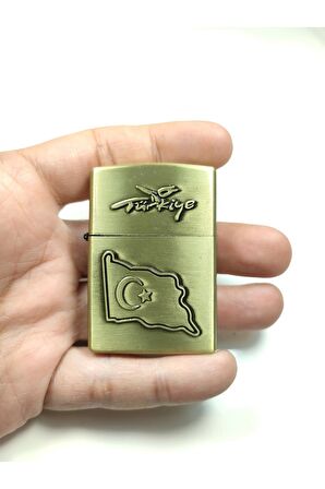 Işlemeli Ve Kabartmalı Zippo Tarzı Benzinli Çakmak